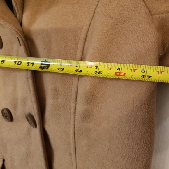 Altr'd State wool Coat size Medium double breast neutral tan zip button combo - Picture 6 of 12